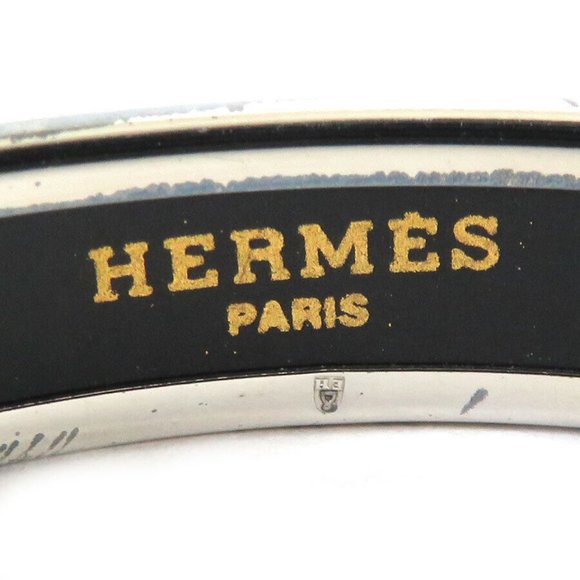 Auth HERMES Cloisonne Caleche Bangle Bracelet - Picture 8 of 8